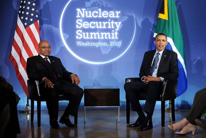 The-administration-of-Barack-Obama-–-seated-here-with-South-African-President-Jacob-Zuma-–-has-been-criticised-for-not-focusing-more-foreign-policy-attention-on-Africa.-EPA-Olivier-Douliery