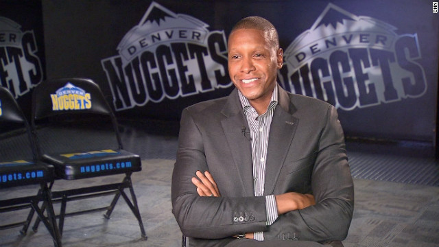 Masai Ujiri is the general manager of the Denver Nuggets. Born in Zaria, Nigeria, he is the first African to take charge of a major league American sports team.