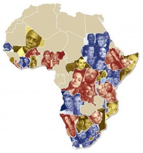celebrity map  of africa
