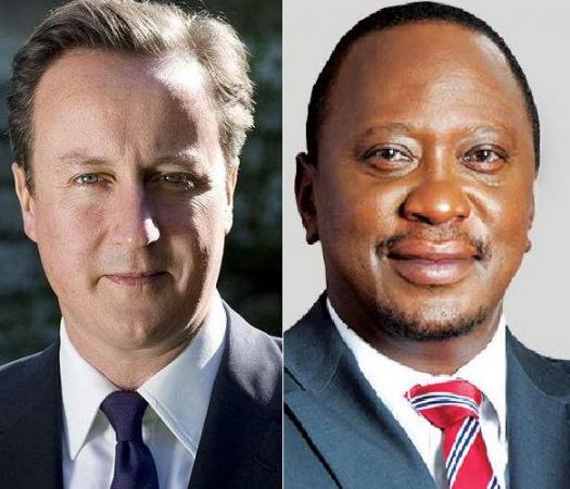 British Prime Minister David Cameron and Kenyan President Uhuru Kenyatta