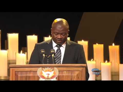 Holomisa delivering a vote of thanks at Madiba's final memorial