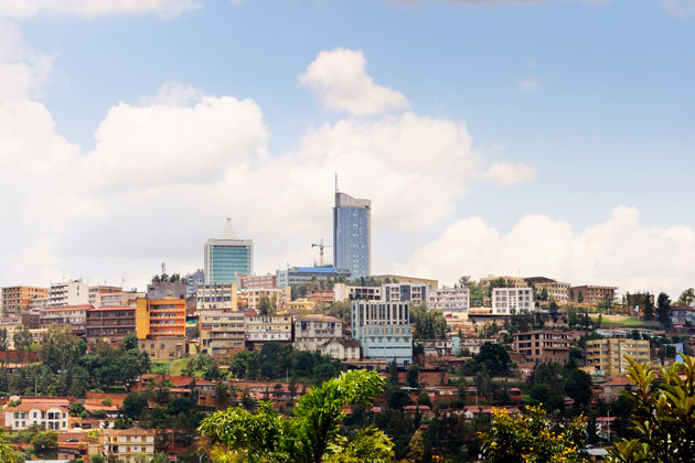 The business district of Kigali, the capital of Rwanda. Photograph by Jaco Wolmarans