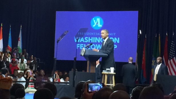 U.S. President Barack Obama at the Young African Leaders Initiative presidential summit. Photo by: Adva Saldinger