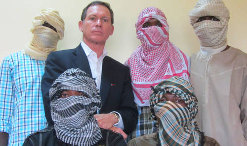 Australian negotiator, Dr. Stephen Davis, and Boko Haram commanders in 2013 after BH reportedly agreed to dialogue