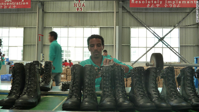 The Ethiopia-based factory exports around 20,000 pairs of shoes a month