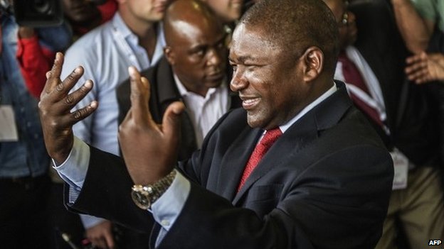 Filipe Nyusi, 55, pledged to mechanise the agricultural sector and tackle unemployment