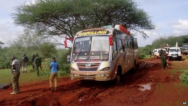 The driver of the bus tried to accelerate away from the militants, but the vehicle got stuck in wet mud