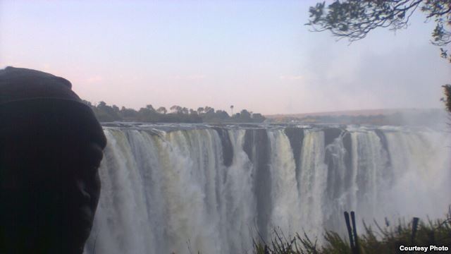 Victoria Falls and the Zambezi River, viewed from Zimbabwe.
