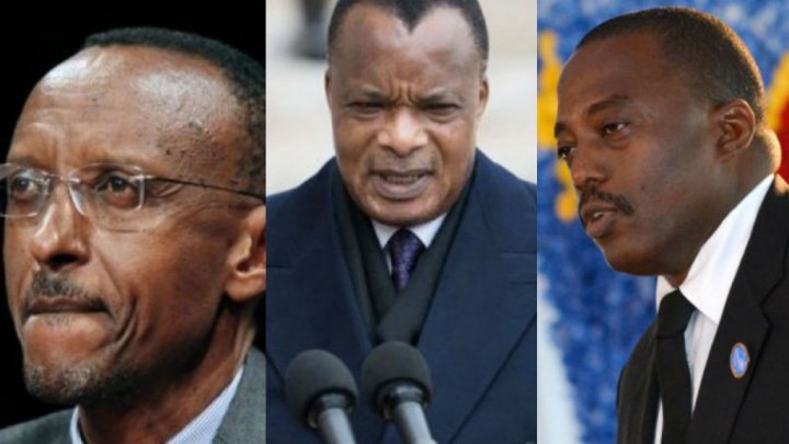 AFP | Left to right: Paul Kagame, Denis Sassou Nguesso and Joseph Kabila