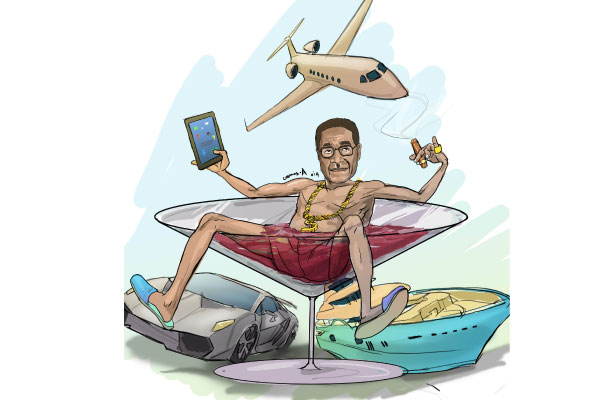 An illustration of Mugabe's lavish lifestyle
