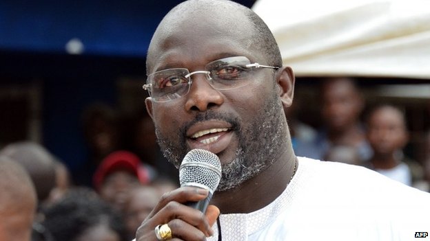 Mr Weah comfortably beat off a challenge from Robert Sirleaf, the son of President Sirleaf