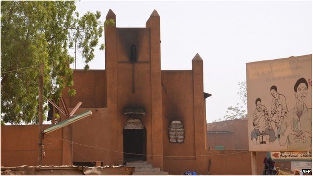 Churches and French interests have been targeted in Niger - a former French colony