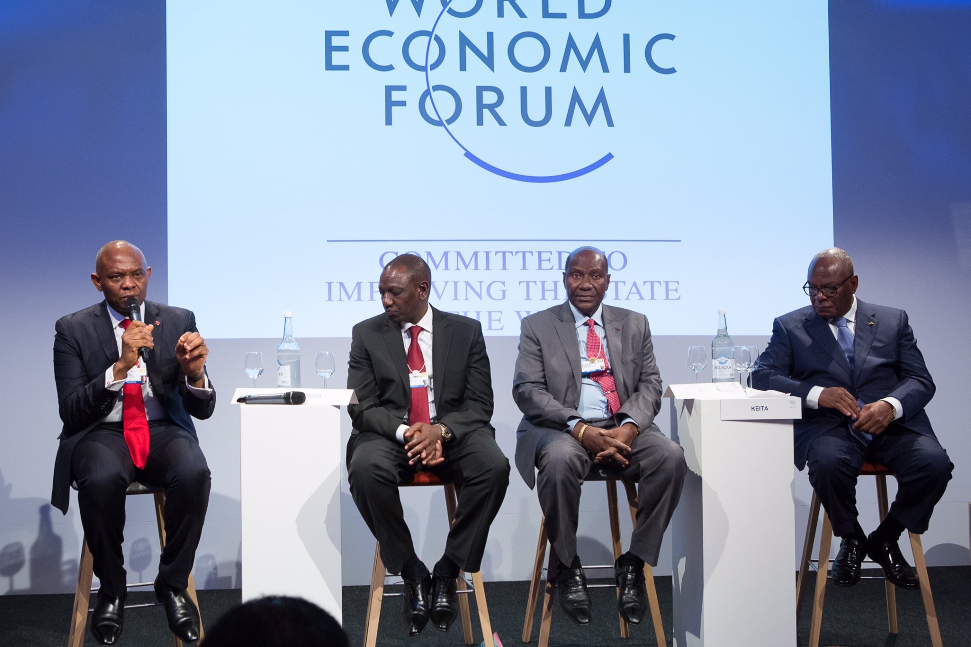 Mr. Tony O. Elumelu, CON speaking at the 2015 World Economic Forum, in Davos, Switzerland