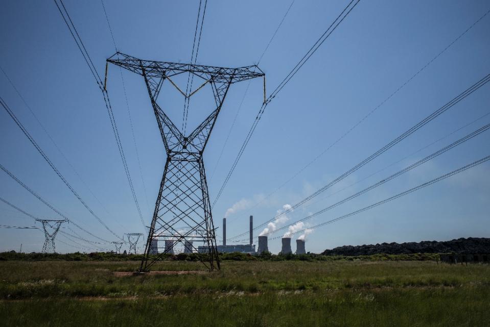 A power company by South African state-owned Eskom, in Witbank, South Africa, on February 5, 2015 (AFP Photo/M