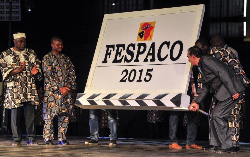 Delegates of FESPACO look as Prime Minister Isaak Zida (right) launches the 2015 Pan-African Film and Television Festival at Ouagadougou (Fespaco) in Ouagadougou on February 28, 2015 (AFP Photo/Ahmed Ouoba)