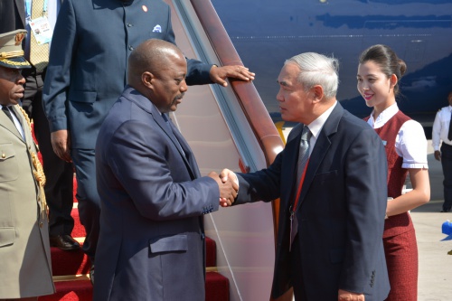 President Kabila arriving in Beijing