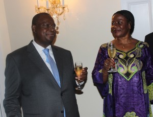 Ambassador Serge Mombouli with Ambassador Faida at the farewell party