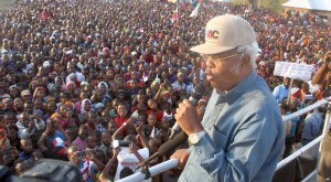 Edward Lowassa, presidential candidate of Tanzania's opposition party CHADEMA -- a coalition of four opposition political parties