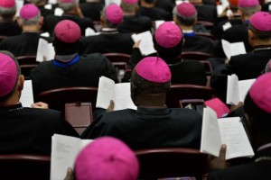 Bishops attend the second morning session of the Synod on the Family at the Vatican on October 6, 2015 (AFP Photo/Andreas Solaro)