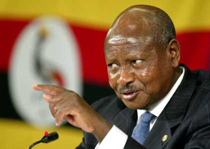 President of Uganda Yoweri K Museveni