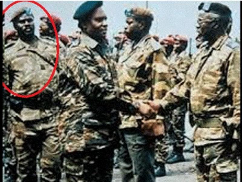 Mudacumura (in a circle) was deputy commander of presidential guard in Juvenal Habyarimana regime