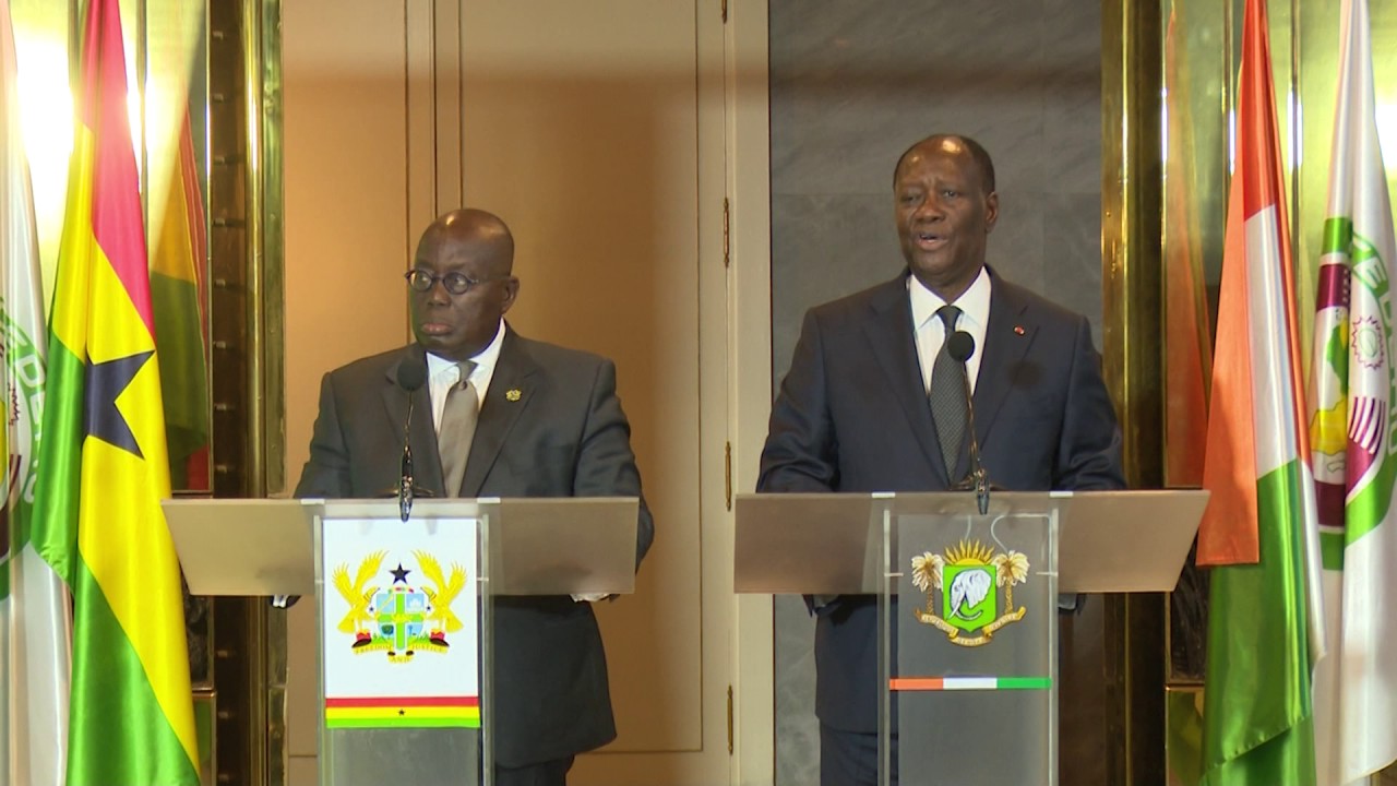 Akufo Addo of Ghana and Alassane Ouattara of Ivory Coast