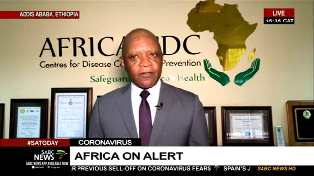 Dr John Nkengasong, Africa Centres for Disease Control and Prevention speaking to SABC News on the corona virus outbreak