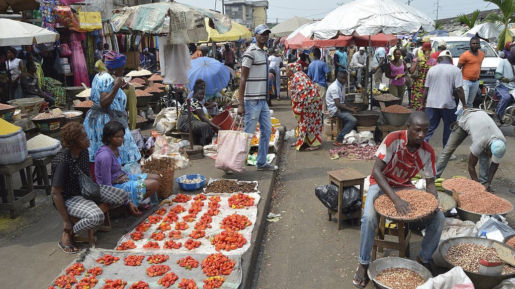 A market in Cameroon .Photo Tony Vinyoh