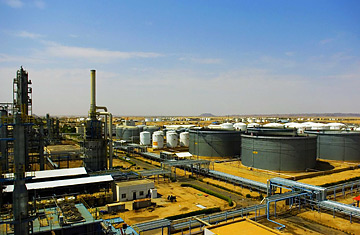 The Khartoum Refinery Co. Ltd. installation in Sudan.Photo Chen Duo / Xinhua / Sipa