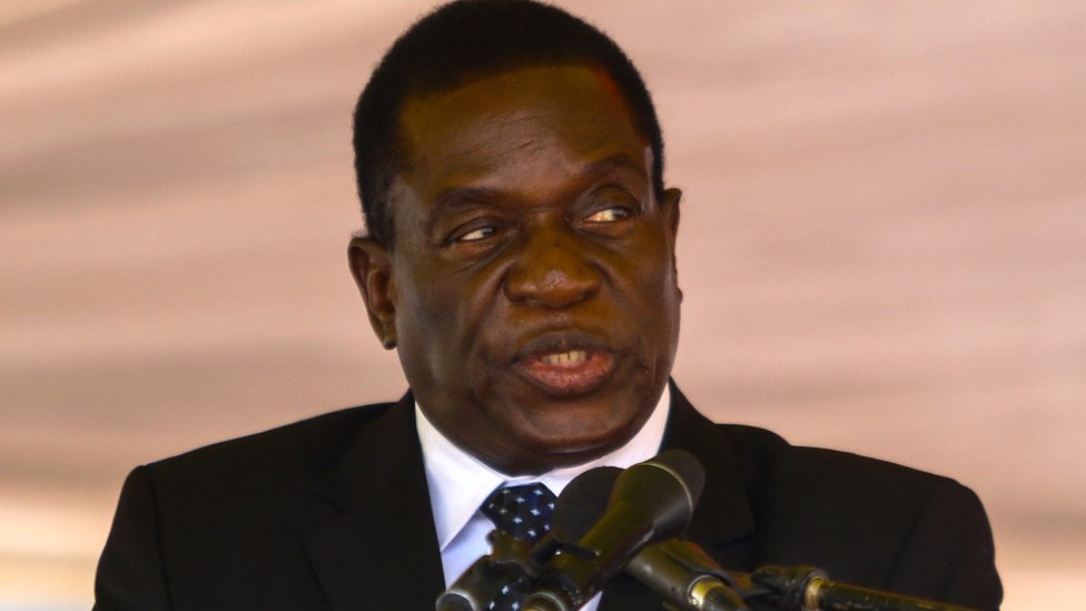 Zimbabwean President Emmerson Mnangagwa – Photo Credit: BBC.com