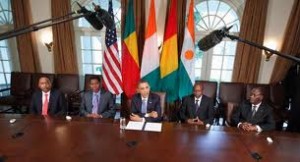 President Obama welcomes  four freely-elected African leaders to the White House 
