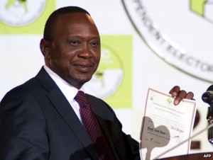 Uhuru Kenyatta is the son of Kenya's first independence leader