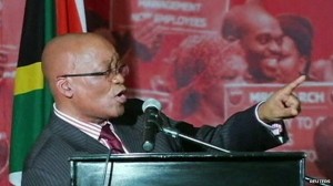 South Africa's President Jacob Zuma has been singing in praise of Nelson Mandela