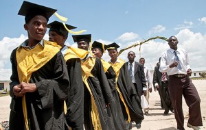 Graduation ceremony at a secondary school in Tanzania. Photo: Jonathan Kalan
