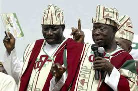 President Goodluck Jonathan and former President Olusegun Obasanjo