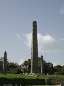 The Axum Obelisks had been looted by Italian fascists in 1937. It was returned to Ethiopia in 2005 and is now a very important landmark. It originated before the 400th century.