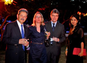(From left to right)- Didier Perrier – Manager at Scomat, Marie Agnes Legoff – Procurement Manager at MSM, Christophe Quevauvilliers – Finance Manager at UBP and Suneeta Motala, Head of Marketing and Public Relations at AfrAsia Bank)