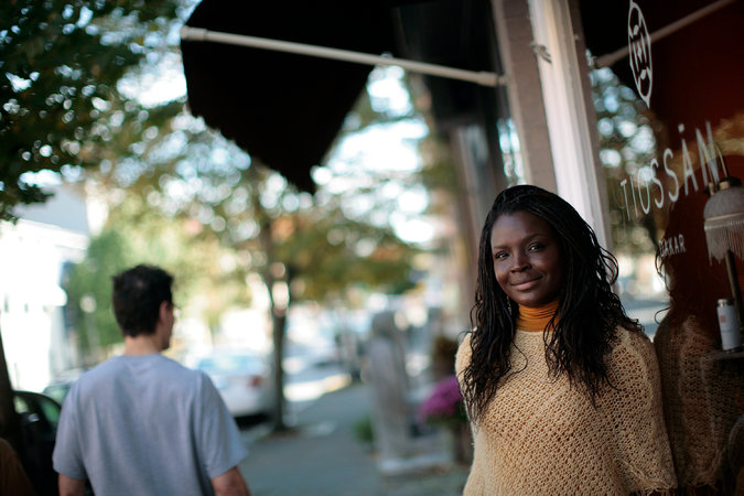 Magatte Wade uses oils and other ingredients from Africa in her Tiossan line of fragrance and bath products, which she sells in Hudson, N.Y. Credit Nathaniel Brooks for The New York Times