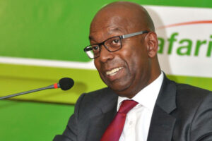 Safaricom chief executive officer Bob Collymore during a media briefing at Michael Joseph Centre where they announced Audited Results for the year ended 31st March 2014 in Nairobi. The government has contracted Safaricom to build a sophisticated Sh14.9 billion security communications system which will link all security agencies, making it easy to share information and direct operations. PHOTO/GERALD ANDERSON 