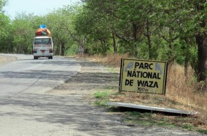 Photo taken on May 28, 2014 shows the entrance to Waza National Park, northern Cameroon, where 10 Chinese workers were abducted by Boko Haram on the night of May 16, 2014 (AFP Photo/Reinnier Kaze)