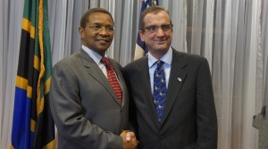 Griswold with Tanzania President Jakaya Kikwete