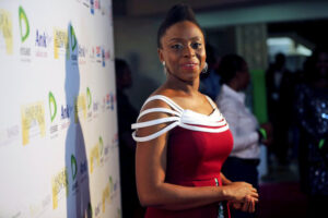 Chimamanda Ngozi Adichie at the premiere, in Lagos, Nigeria, of the film “Half of a Yellow Sun,” based on her novel. AKINTUNDE AKINLEYE / REUTERS