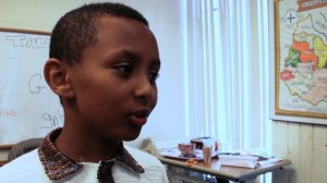 Children, like Mikiyess, are taught to speak Amharic as part of their cultural education