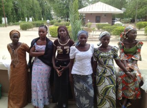 Six of the Nigerian schoolgirls who escaped Boko Haram kidnappers in April. Photo: Adam Nossiter/The New York Times