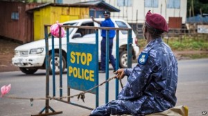 Police roadblocks have been set up to enforce the curfew