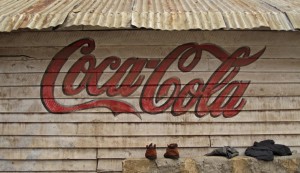 Hand-painted Coca-Cola sign in Kenya (Photo: Meena Kadri)