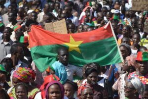 People on October 29, 2014 take part in a march in Ouagadougou (AFP Photo/Issouf Sanogo)