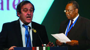 UEFA's Platini and CAF's Issa Hayatou