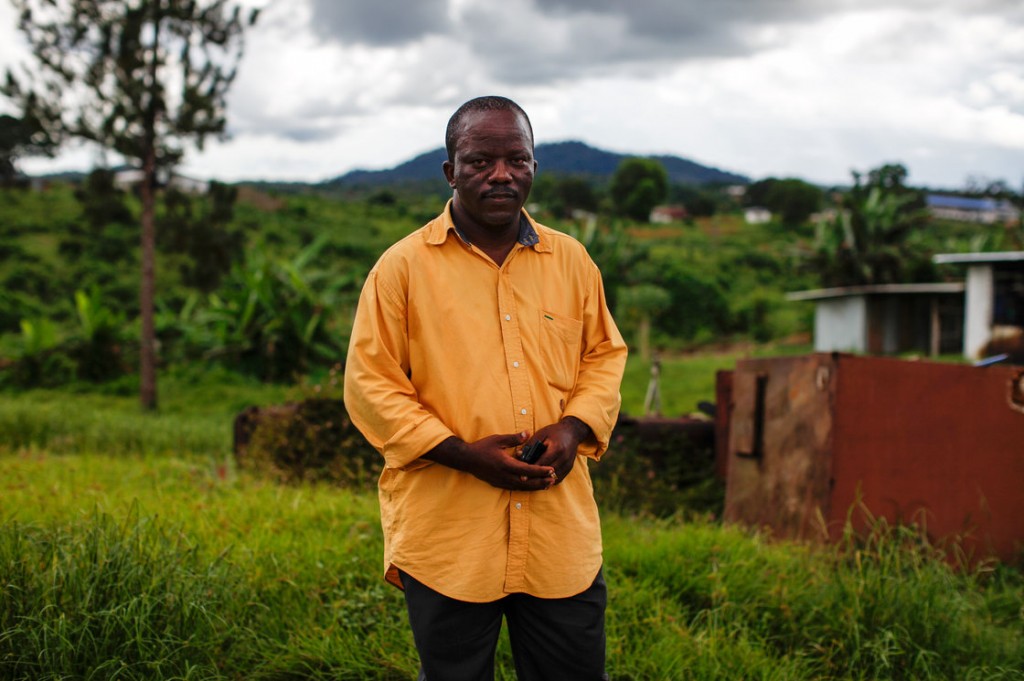 Dr. Gabriel Logan is one of two doctors at the Bomi county hospital, which serves a county of 85,000 people. In a desperate attempt to save Ebola patients, he started experimenting with an HIV drug to treat them. John W. Poole/NPR
