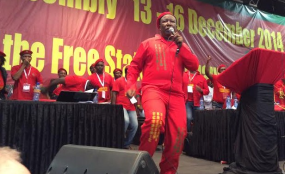 Photo: Getrude Makhafola/Sapa EFF leader Julius Malema (file photo).